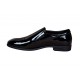Pantofi barbati, eleganti, din piele naturala, cu elastic, Negru LAC, SIR073NEL