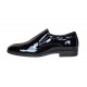 Pantofi barbati, eleganti, din piele naturala, cu elastic, Negru LAC, SIR073NEL