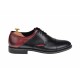 Pantofi barbati casual din piele naturala, negru, bordo SIR156NVIS