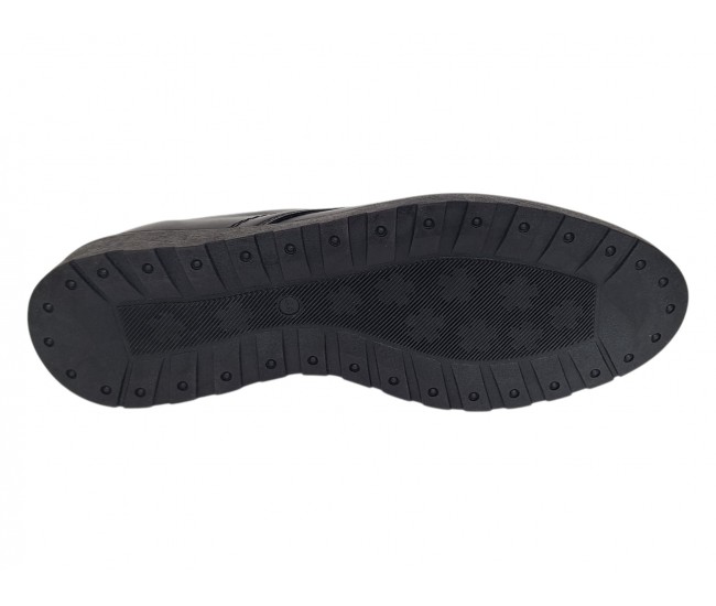 Pantofi barbati sport negri casual din piele naturala SP17NS