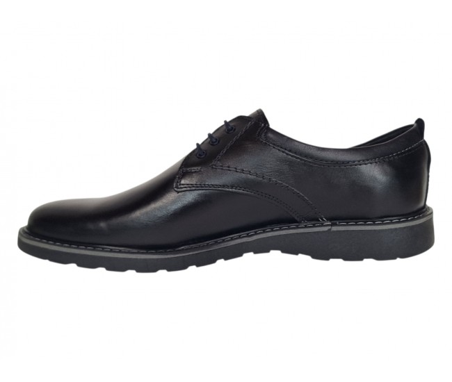 Pantofi barbati sport negri casual din piele naturala SP17NS