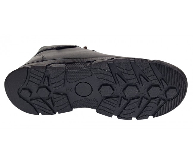 Ghete barbati din piele naturala de culoare neagra imblanite SPORT23N