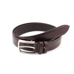Curea eleganta barbati din piele naturala maro, cu bombaj - SR35MB