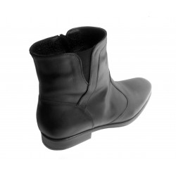 Ghete barbati casual din piele naturala, imblanite, cu fermoar, Steff