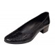 Pantofi dama casual din piele naturala Negru Croco Lac - STD24CRN