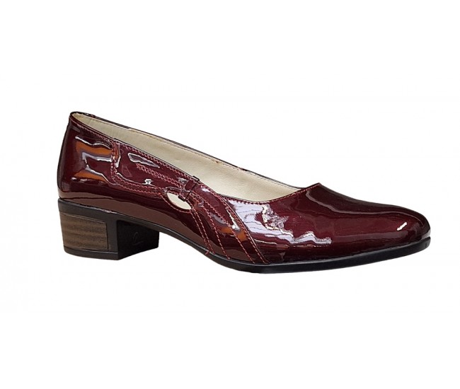 Pantofi dama casual din piele naturala LAC, Bordeaux - STD24LVIS