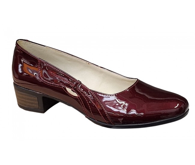 Pantofi dama casual din piele naturala LAC, Bordeaux - STD24LVIS