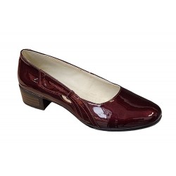 Pantofi dama casual din piele naturala LAC, Bordeaux - STD24LVIS