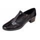 Pantofi dama cu bareta pentru dans - Model Negru din piele naturala Croco STD25CRN