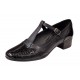 Pantofi dama cu bareta pentru dans - Model Negru din piele naturala Croco STD25CRN