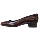 Pantofi dama casual din piele naturala Croco LAC, Maro - STD26CRM