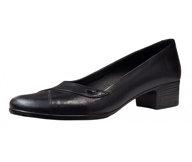 Pantofi dama casual din piele naturala Negru BOX - STD29N