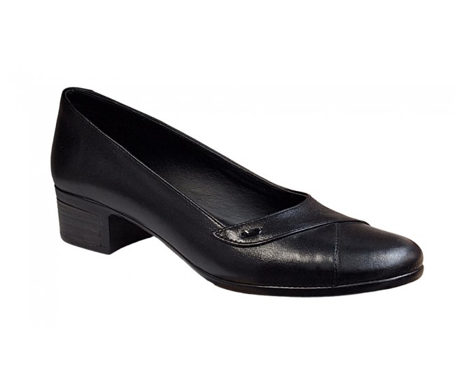 Pantofi dama casual din piele naturala Negru BOX - STD29N