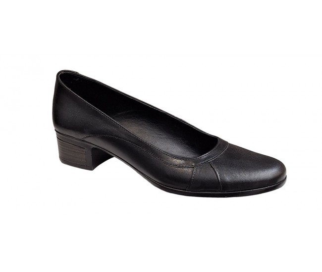 Pantofi dama casual din piele naturala Negru BOX - STD32N