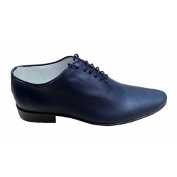 Pantofi barbati eleganti din piele naturala bleumarin - cod GKR35BLMBOX
