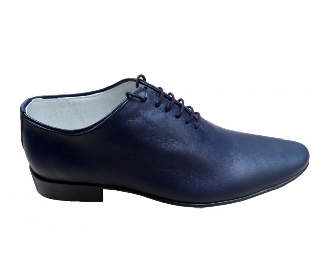 Pantofi barbati eleganti din piele naturala bleumarin - cod GKR35BLMBOX