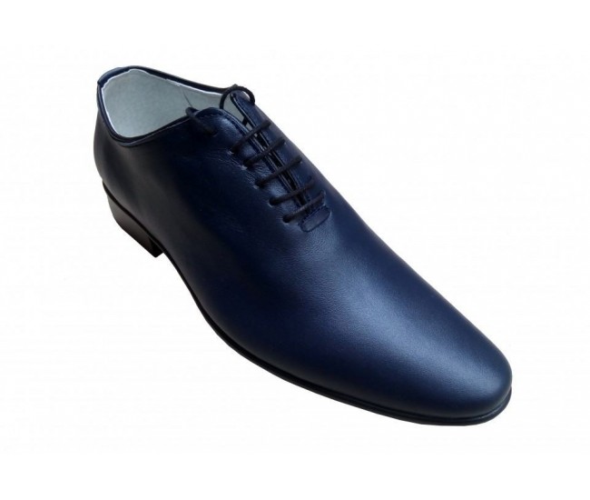 Pantofi barbati eleganti din piele naturala bleumarin - cod GKR35BLMBOX