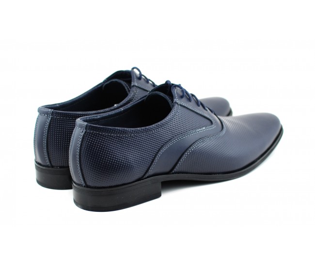 Pantofi barbati eleganti din piele naturala bleumarin STEFIGBL