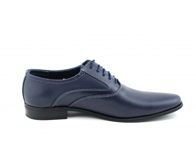 Pantofi barbati eleganti din piele naturala bleumarin STEFIGBL