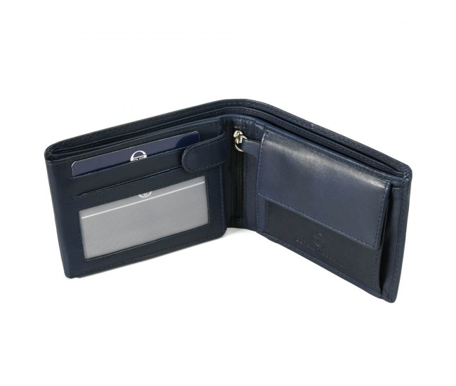 Portofel bleumarin, pentru barbati, din piele naturala, STW1200-261-12 Portofel bleumarin, pentru barbati, din piele naturala, STW1200-261-12