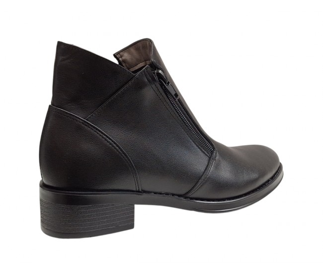 Ghete dama casual din piele naturala intoarsa Nataly Negru Box