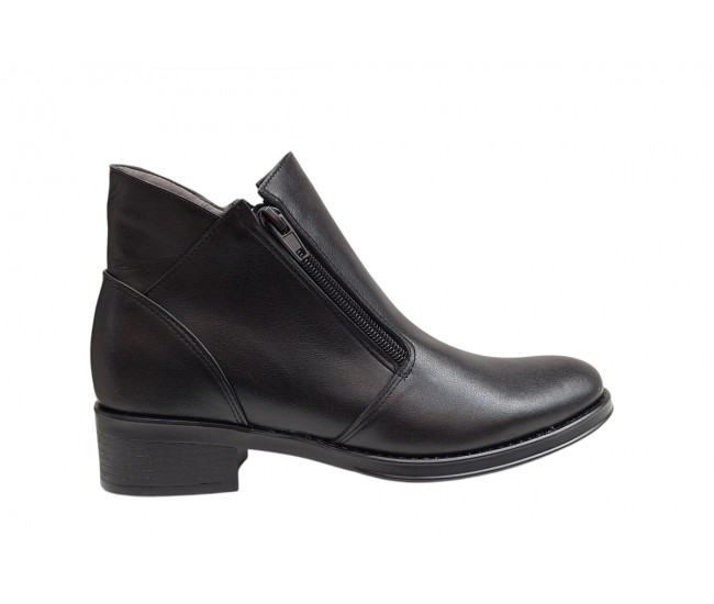 Ghete dama casual din piele naturala intoarsa Nataly Negru Box