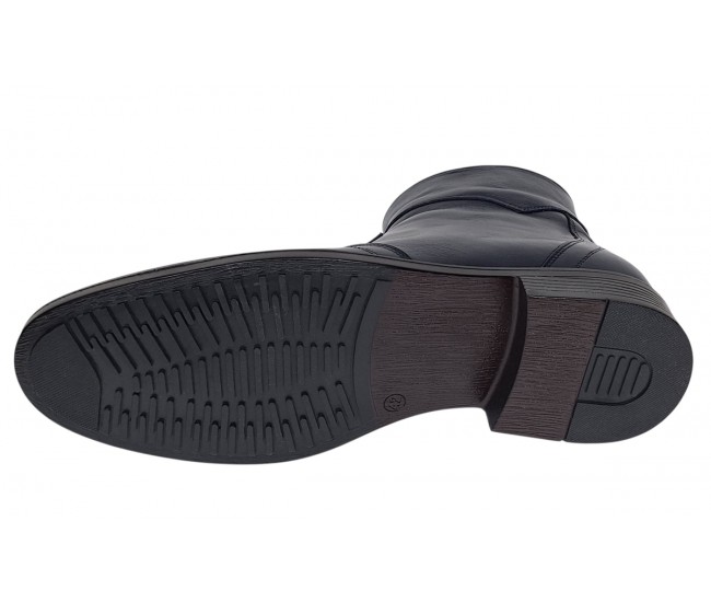 Ghete barbati office elegante din piele naturala cu fermoar Bleumarin TANCABL