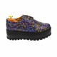 Pantofi dama cu  talpa groasa casual, 4 cm, mozaic - TCC4MO