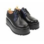 Pantofi dama cu  talpa groasa casual, 4 cm, negru cu albastru - TCC4NA