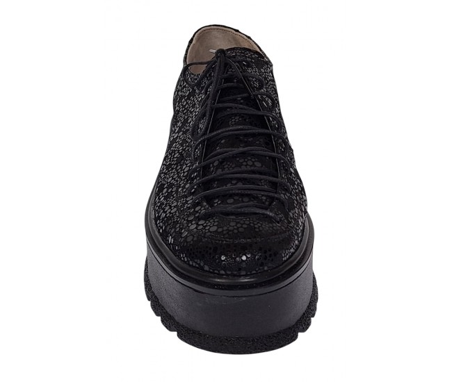 Pantofi dama casual cu platforme de 5 cm - Model Negru TCC4NL