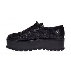 Pantofi dama casual cu platforme de 5 cm - Model Negru TCC4NL