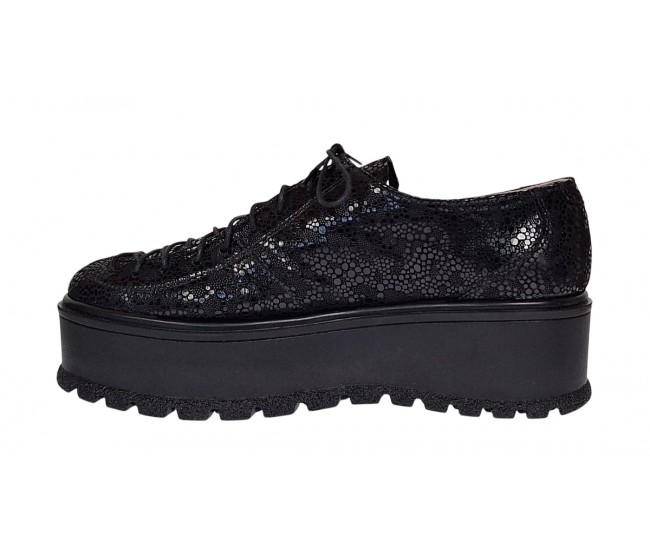 Pantofi dama casual cu platforme de 5 cm - Model Negru TCC4NL