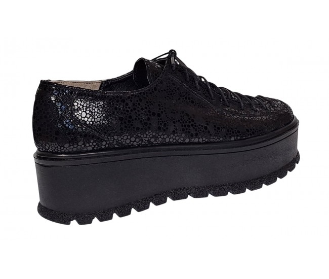 Pantofi dama casual cu platforme de 5 cm - Model Negru TCC4NL
