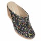 Saboti dama, negri, cu imprimeu floral, din piele naturala, cu platforme de 7 cm - TEA19FLOR Saboti dama, negri, cu imprimeu floral, din piele naturala, cu platforme de 7 cm - TEA19FLOR