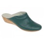 Saboti damă verzi din piele naturală, cu talpă tip pană și design slip-on comod – TEA5V