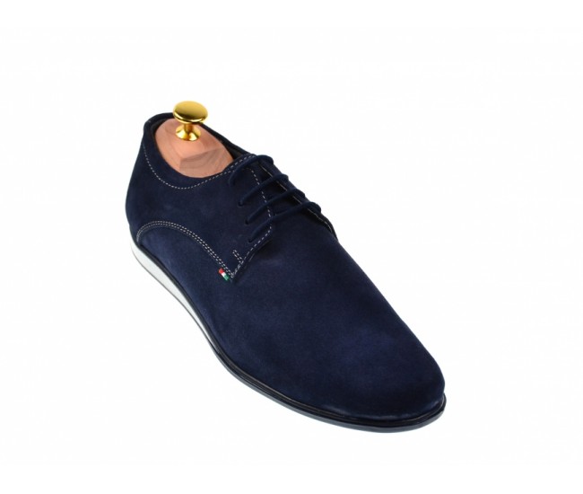 Pantofi barbati sport, casual din piele naturala bleumarin TENALBASTRUVEL