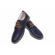 Pantofi barbati, casual, din piele naturala bleumarin - TENBOXYANISBLM