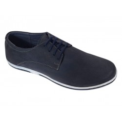 Pantofi sport barbati din piele naturala bufo Bleumarin Inchis TENBUFBLC