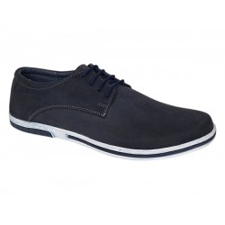 Pantofi sport barbati din piele naturala bufo Bleumarin Inchis TENBUFBLC