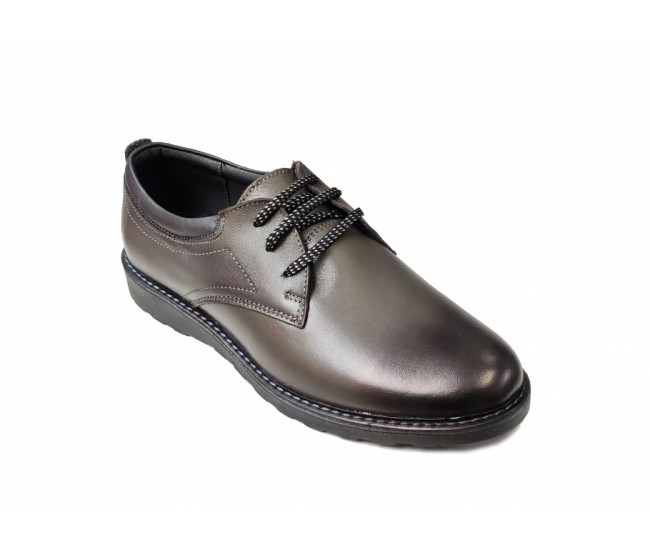 Pantofi barbati eleganti, din piele naturala, Gri, CIUCALETI SHOES