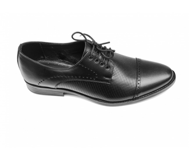 Pantofi barbati eleganti, din piele naturala, Negru, CIUCALETI SHOES