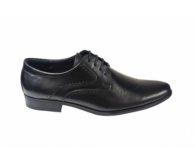 Pantofi barbati eleganti, din piele naturala, Negru, CIUCALETI SHOES, TEST26