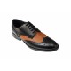 Pantofi barbati casual, din piele naturala Negru si Maro, CIUCALETI