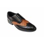 Pantofi barbati casual, din piele naturala Negru si Maro, CIUCALETI