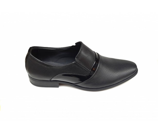 Pantofi barbati eleganti, din piele naturala, Negru, CIUCALETI SHOES