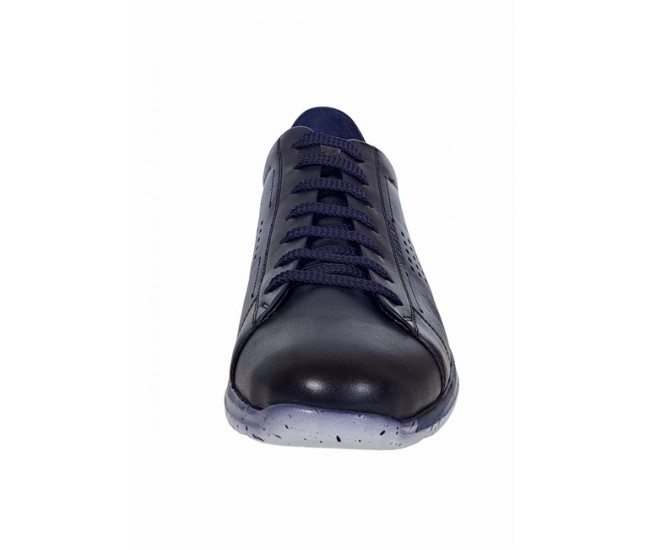 Pantofi barbati, casual, din piele naturala, bleumarin, ALEXANDER, TEST397BL