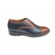 Pantofi barbati eleganti, din piele naturala, Maro - Albastru, CIUCALETI SHOES - TEST44