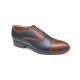 Pantofi barbati eleganti, din piele naturala, Maro - Albastru, CIUCALETI SHOES - TEST44