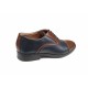 Pantofi barbati eleganti, din piele naturala, Maro - Albastru, CIUCALETI SHOES - TEST44