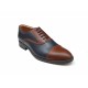 Pantofi barbati eleganti, din piele naturala, Maro - Albastru, CIUCALETI SHOES - TEST44